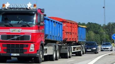  I Sverige får lastbilar vara upp till 25,5 meter långa vilket är förbjudet i många andra medlemsländer. Arkivbild.