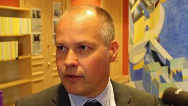 Justitieminister Morgan Johansson (S) utanför riksdagens EU-nämnd på fredagen.