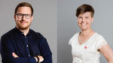 Håkan Svenneling utrikespolitisk talesperson (V) och Hanna Gunnarsson, försvarspolitisk talesperson (V).