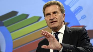 EU:s energikommissionär Günther Oettinger. 