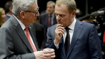 EU-kommissionens ordförande Jean-Claude Juncker och Europeiska rådets ordförande Donald Tusk. Arkivbild.