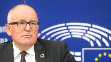 EU-kommissionens förste vice ordförande, den nederländske socialdemokraten Frans Timmermans. Arkivbild.