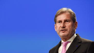 EU:s grannskapskommissionär Johannes Hahn, en österrikisk kristdemokrat.