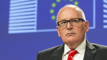 EU-kommissionär Frans Timmermans ansvarar för den pågående granskningen av rättsstatligheten i Polen. 