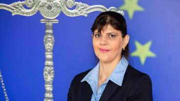 Chefsåklagaren för Europeiska åklagarmynidgheten Eppo, rumänskan Laura Kövesi. Arkivbild.