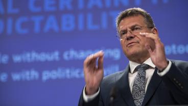 Den slovakiske socialdemokratiske EU-kommissionären Maroš Šefčovič ansvarar för förhandlingarna med Storbritannien efter dess utträde ur unionen.