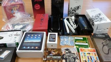 Beslagtagna piratkopierade varor. Arkivbild.