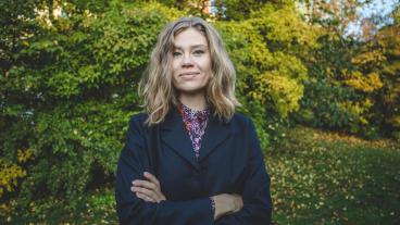 Katarina Stensson, partiledare för Piratpartiet.