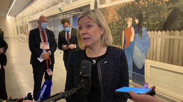 Statsminister Magdalena Andersson (S) om toppmötet med det östliga partnerskapet.
