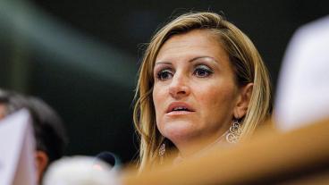 Den italienska liberala EU-parlamentarikern Sonia Alfano är ordförande för det särskilda utskottet för organiserad brottslighet, korruption och penningtvätt. Arkivbild.