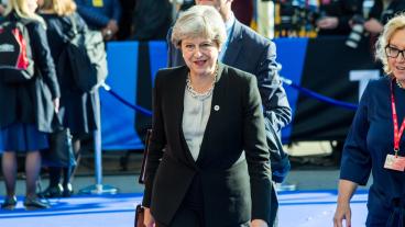 Theresa May kan vara på väg ut som brittisk premiärminister. Arkivbild.