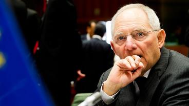 När den tyske finansministern Wolfgang Schäuble på torsdagen besöker Aten råder demonstrationsförbud mellan 09:00 och 20:00. Arkivbild.